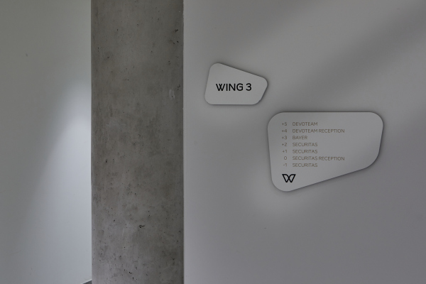 Signalisatie in gebouwen 'The Wings' Diegem